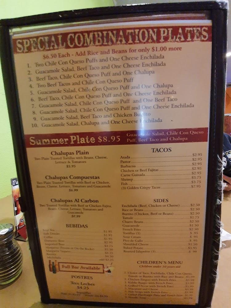 El Vaquero Mexican Restaurant Menu image 1